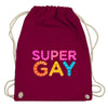 Turnbeutel SuperGay - Burgundy / One Size - Accessories